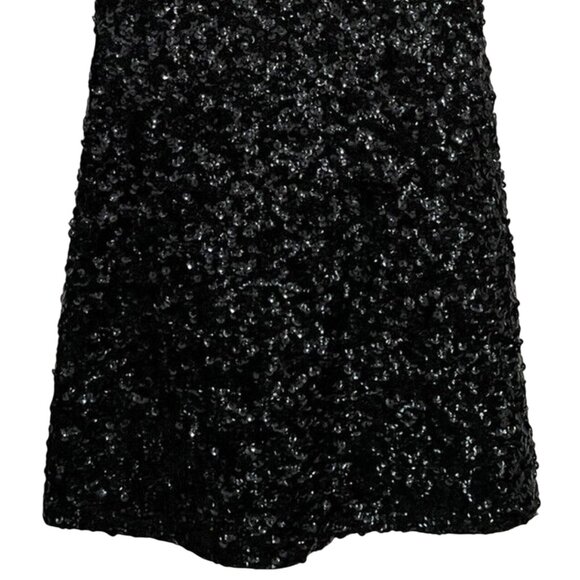 AMBER BLUE BLACK LINED‎ SEQUINED BODYCON DRESS SMALL-EUC - Picture 9 of 9